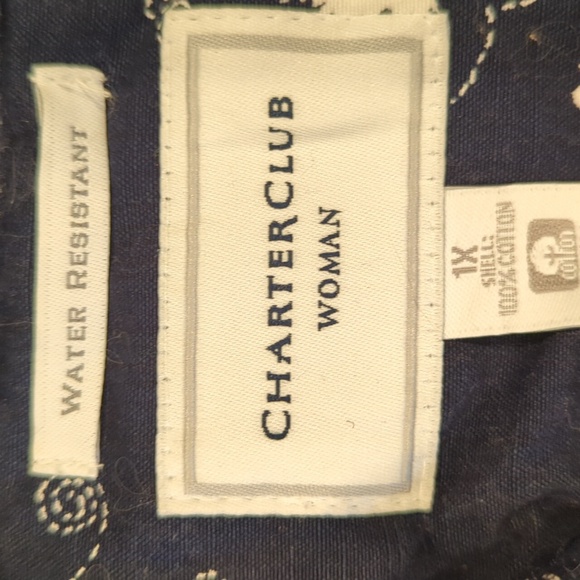 Charter club woman's 1x water resistant jacket - Picture 3 of 6